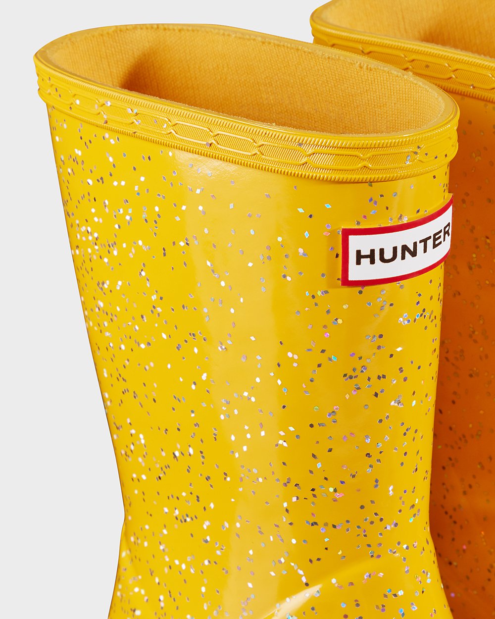 Kids Hunter Original First Giant Glitter | Rain Boots Yellow | NZ-67495-LQJA